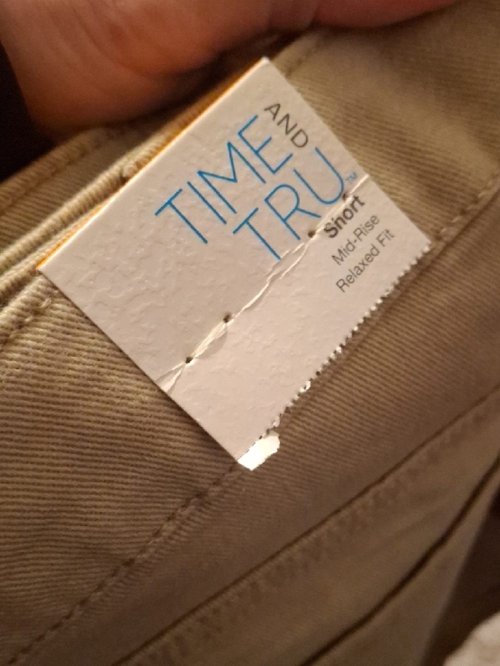 Time and Tru Tan Frayed Hem Denim Shorts - Picture 6 of 6